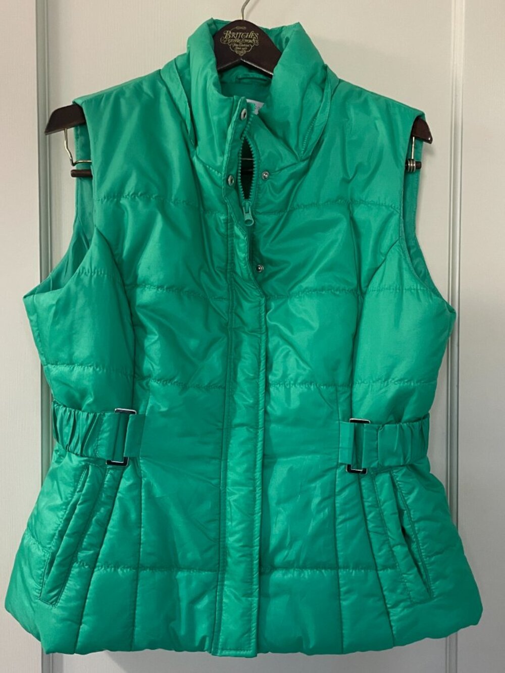 NY&Co. Puffer Vest Green Size Large Buckle Sides - Picture 6 of 6